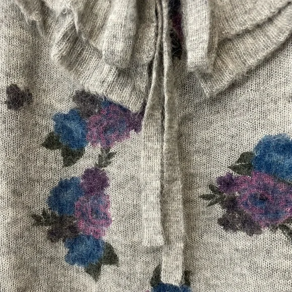 Something Navy Floral Ruffle Sweater - Picture 5 of 9